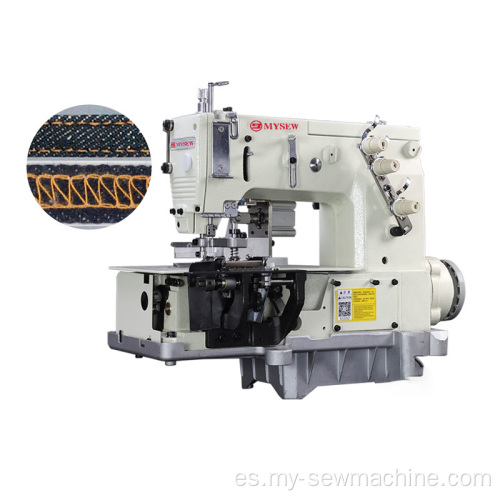 Máquina de coser de enclavamiento plano de alta velocidad